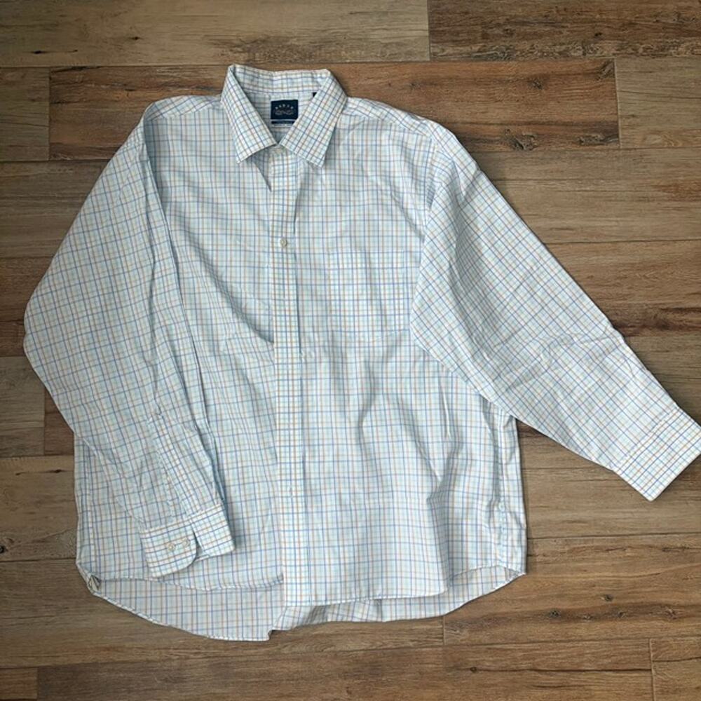 Eagle Shirtmakers Men’s XXL Dress Shirt 18½ 34/35 Plaid Non-Iron
